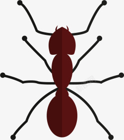 红黑色蚂蚁矢量图素材