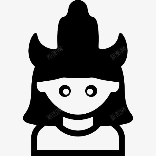 戴帽子的妇人双角图标png_新图网 https://ixintu.com 两 人 喇叭 女人 女孩 帽子 形状