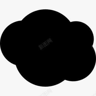 黑色的云图标图标