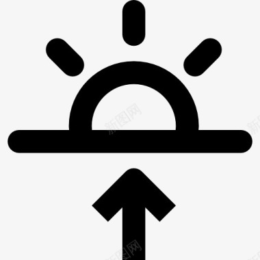 日出的天气符号图标图标