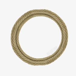 粗绳子叠成圆形的粗绳子高清图片