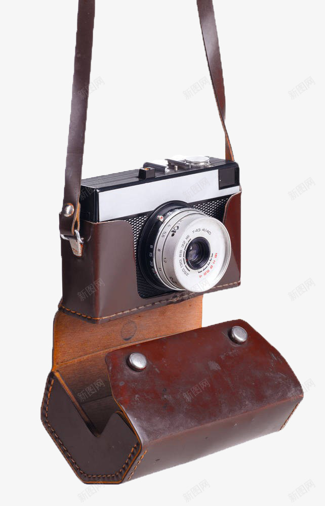 复古相机png免抠素材_新图网 https://ixintu.com 复古 怀旧 旧时光 皮套 皮带 相机