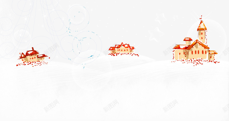 手绘房子和雪地png免抠素材_新图网 https://ixintu.com 冬雪 房子 手绘 雪 雪地