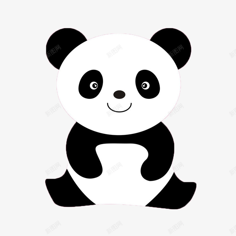 一只熊猫png免抠素材_新图网 https://ixintu.com 动物 卡通 国宝 熊猫