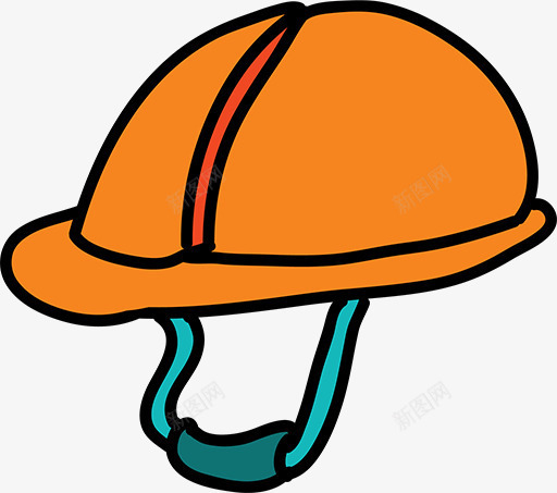 工地安全帽png免抠素材_新图网 https://ixintu.com 一顶 卡通 安全帽 工人 手绘 橘色 简图 绿色