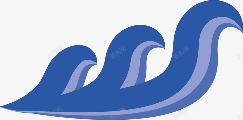 蓝色浪花png免抠素材_新图网 https://ixintu.com 手绘图案 手绘水浪 手绘水浪花 水浪 河边 浪花 蓝色