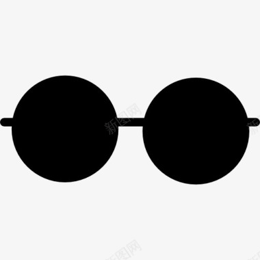 复古的圆眼镜图标图标