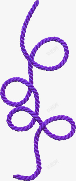 蓝紫色漂亮绳子素材