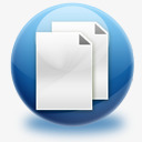 文件复制重复纸文件球形图标图标