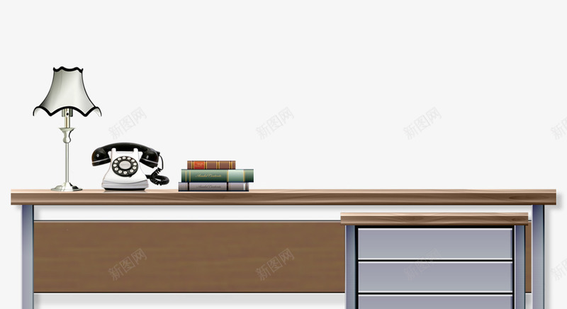 板式书桌png免抠素材_新图网 https://ixintu.com 书桌 写字台 办公家具 板式家具