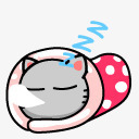 睡觉的猫咪png免抠素材_新图网 https://ixintu.com 桌面 猫咪 睡觉 躺被窝里的卡通猫