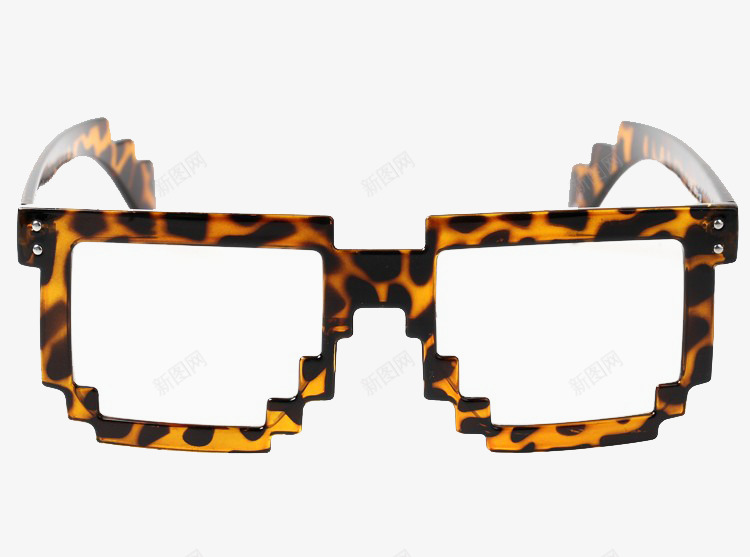 马赛克眼镜psd免抠素材_新图网 https://ixintu.com 产品 平面 眼镜 设计 豹纹 贴图 马赛克 马赛克眼镜
