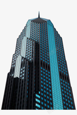 蓝色高层办公楼素材