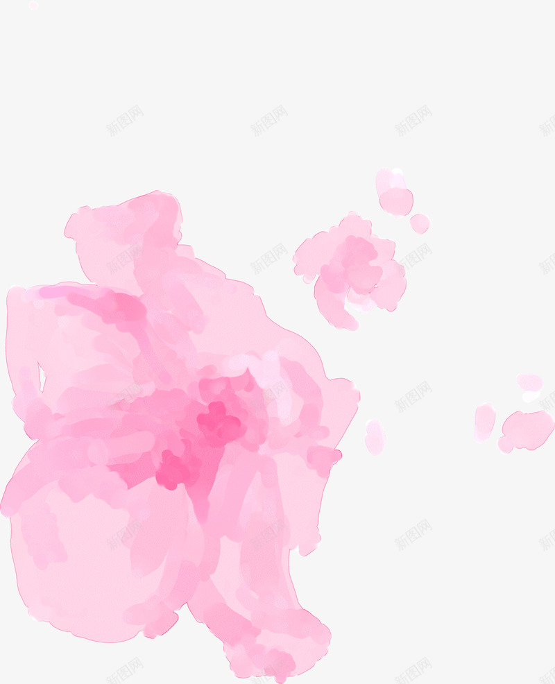 粉色水印插画png免抠素材_新图网 https://ixintu.com 插画 水印 粉色 素材