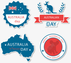 节日徽章澳大利亚地图节日海报高清图片