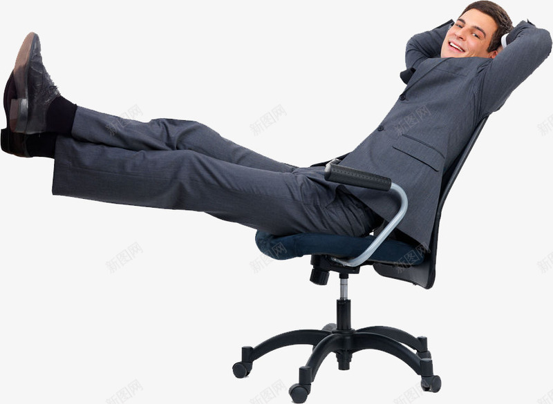 商务人物坐在办公椅png免抠素材_新图网 https://ixintu.com 人物 商务 商务人物 坐在办公椅