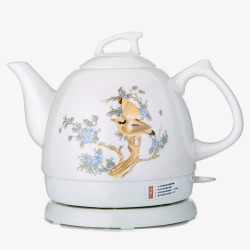 烧茶茶壶仿古图案陶瓷水壶高清图片