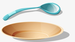 盘子和勺子素材