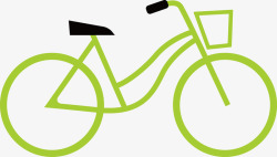 绿色环保贴画时尚简约自行车高清图片