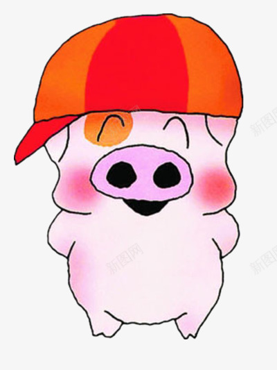 可爱的小猪png免抠素材_新图网 https://ixintu.com 卡通 小猪猪 帽子 彩色
