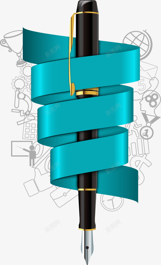 卡通扁平几何丝带钢笔矢量图ai免抠素材_新图网 https://ixintu.com 丝带 几何 卡通 扁平 钢笔 矢量图