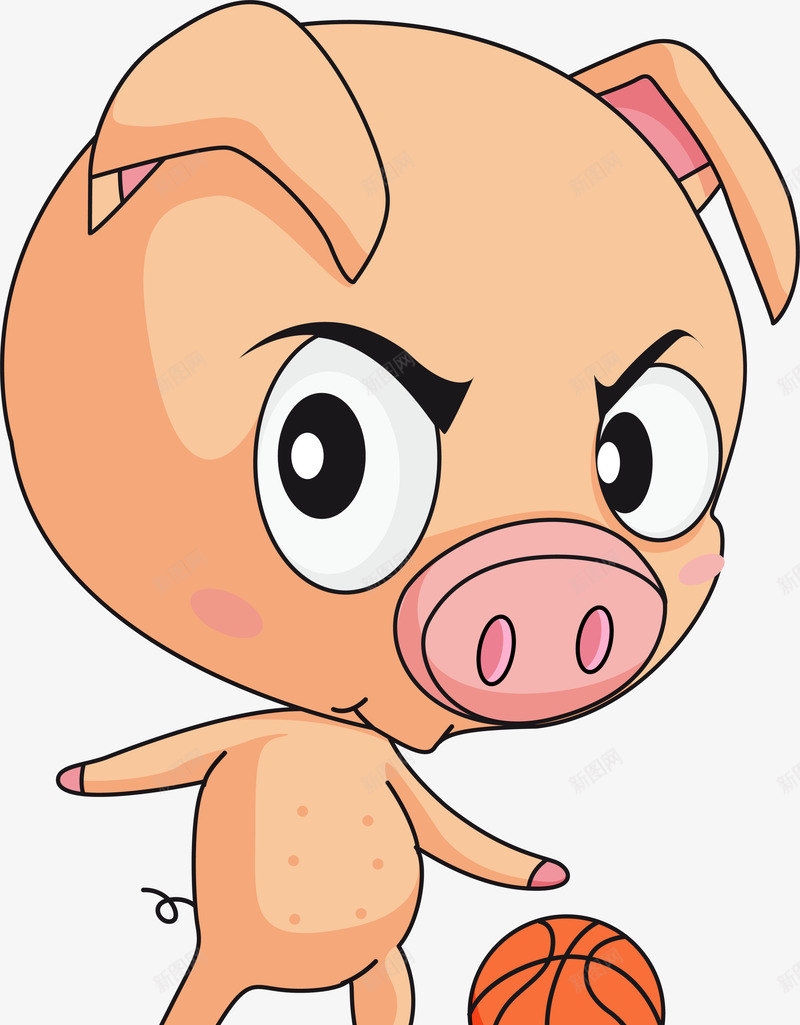 黄色卡通小猪png免抠素材_新图网 https://ixintu.com 卡通动物 可爱小猪 帅气小猪 童话小猪 装饰图案 黄色小猪