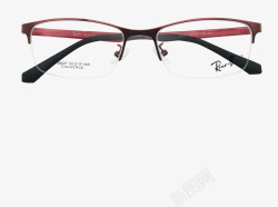 写实眼镜红色半框眼镜高清图片