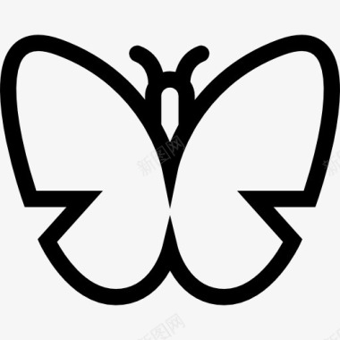 蝴蝶的轮廓视图图标图标