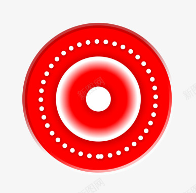红色按钮锅盖盖子环形纽扣图标图标