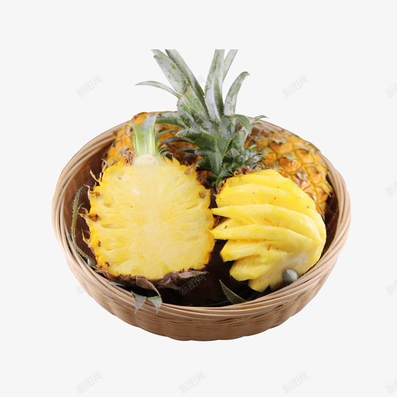 一篮子菠萝png免抠素材_新图网 https://ixintu.com 水果 水果设计 热带水果 菠萝 菠萝设计 进口水果 食材