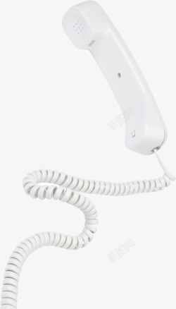 话筒白色有线电话听筒高清图片