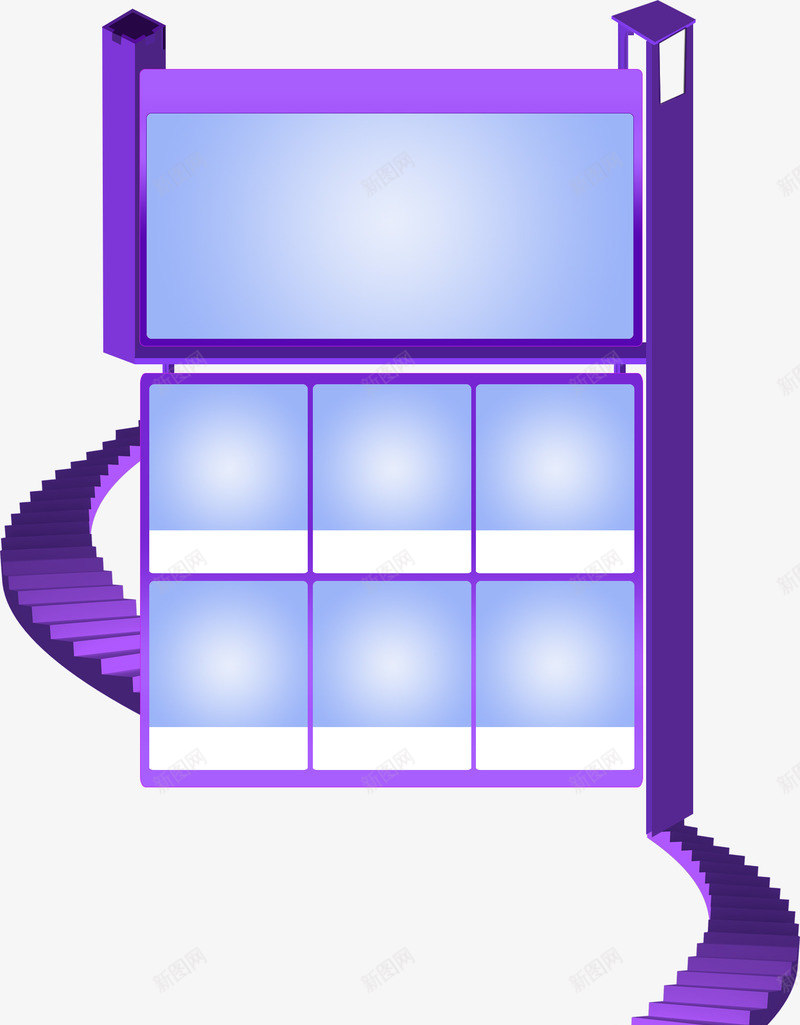 紫色边框png免抠素材_新图网 https://ixintu.com 促销区 热卖区 紫色 紫色边框 边框