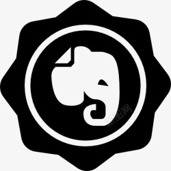 社会动物社会徽章大象图标高清图片