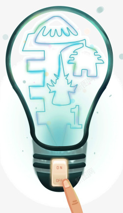 环保保护环境低碳创意灯泡素材
