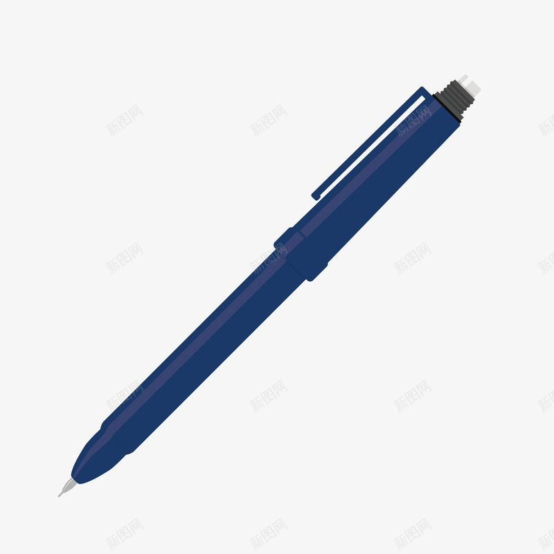 蓝色质感扁平钢笔矢量图ai免抠素材_新图网 https://ixintu.com 扁平 蓝色 蓝色矢量 质感 钢笔 矢量图