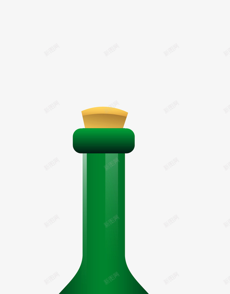 绿色创意酒瓶玻璃瓶png免抠素材_新图网 https://ixintu.com 创意酒瓶 玻璃瓶 矢量玻璃瓶 绿色玻璃瓶