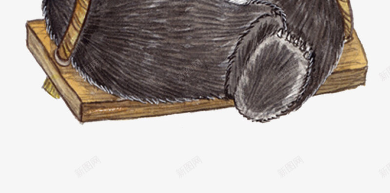 手绘熊猫png免抠素材_新图网 https://ixintu.com 免费素材 国宝 熊猫 荡秋千