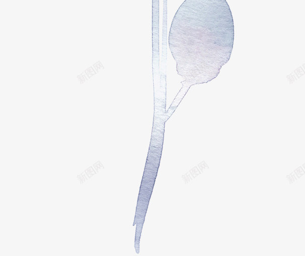 蓝色系手绘水彩花朵png免抠素材_新图网 https://ixintu.com 手绘 水彩 水粉画 清爽 花卉 花朵 蓝色