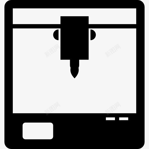 3D打印机的方形窗的符号图标png_新图网 https://ixintu.com 3D打印机 工具 广场 打印 打印机 接口 窗口 符号