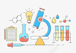 红色试管试管灯泡显微镜高清图片