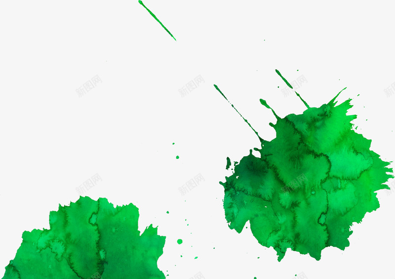 绿色水印绘画png免抠素材_新图网 https://ixintu.com 图片 水印 绘画 绿色