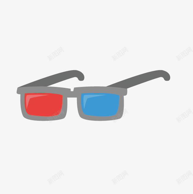 卡通3D眼镜png免抠素材_新图网 https://ixintu.com 3D眼镜 卡通眼镜 影院3D眼镜 手绘3D眼镜