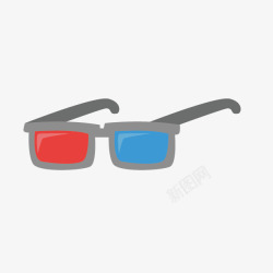 卡通3D眼镜素材