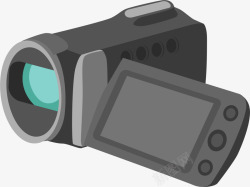 立体摄影机黑色立体电影摄影机高清图片