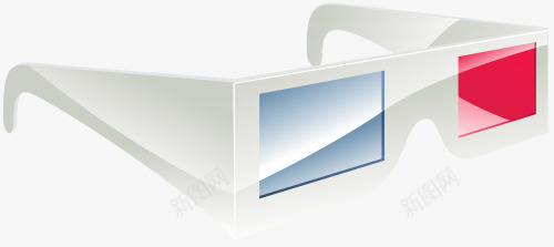 3D效果的眼镜png免抠素材_新图网 https://ixintu.com 3D 电影 眼镜 红色 蓝色