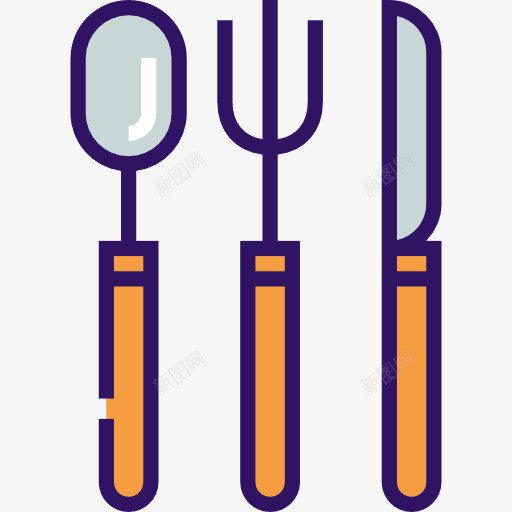 餐具图标png_新图网 https://ixintu.com 五金 刀 勺子 叉 器皿 工具 露营 食品和餐厅 餐具