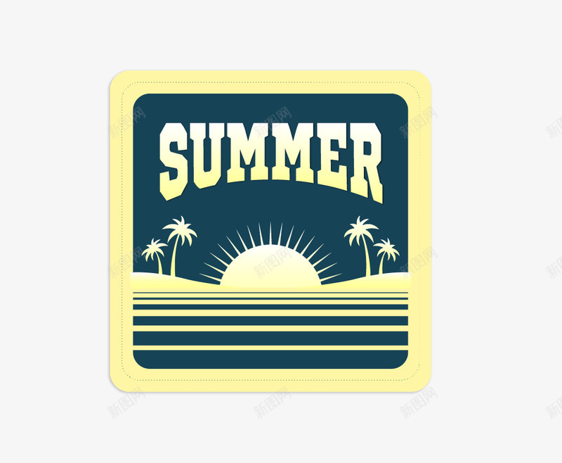 summer边框png免抠素材_新图网 https://ixintu.com summer边框 椰子树阳光