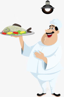 辣味鱼餐厨师高清图片