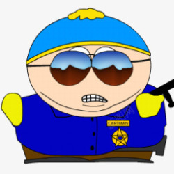 cartman赶大车的警察放大图标高清图片