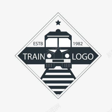 黑色火车标签图标图标